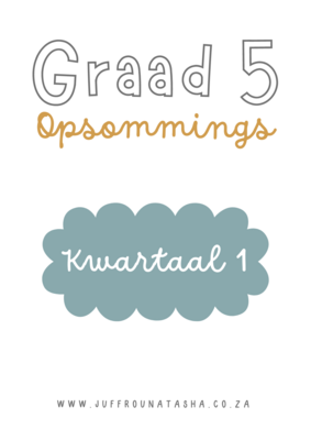 Graad 5 Kwartaal 1 Opsommings Pakket