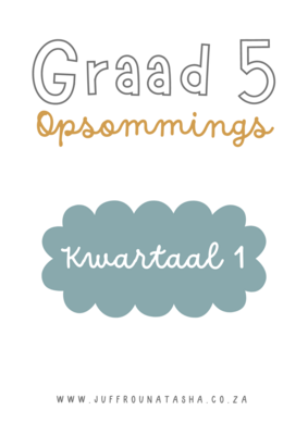 Graad 5 Kwartaal 1 Opsommings
