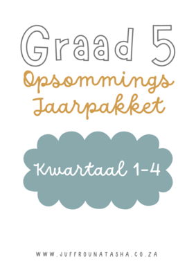 Graad 5 Opsommings Jaarpakket