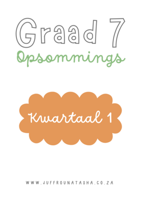 Graad 7 Kwartaal 1 Opsommings