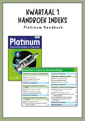 Graad 4 - Natuurwetenskap &amp; Tegnologie Kwartaal 1 Opsommings - Platinum Handboek