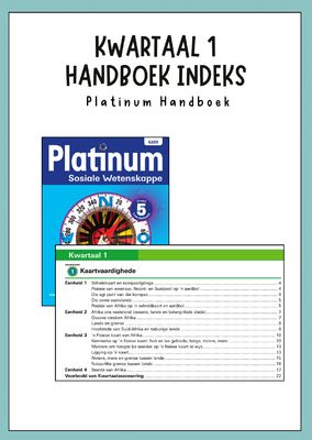 Graad 5 SW - Geografie kwartaal 1 Opsommings - Platinum Handboek