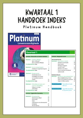 Graad 5 Lewensvaardighede Kwartaal 1 Opsommings - Platinum Handboek