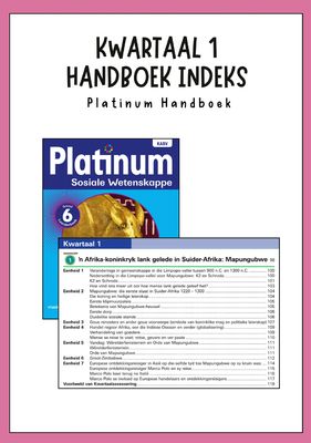 Graad 6 SW - Geskiedenis Kwartaal 1 Opsommings - Platinum Handboek