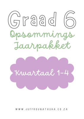 Graad 6 Jaarpakket Opsommings - PLATINUM Handboeke