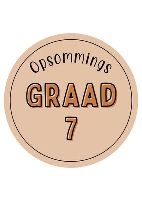 Graad 7 Opsommings