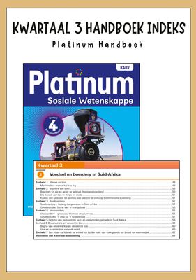 Graad 4 SW - Geografie Kwartaal 3 Opsommings - Platinum Handboek