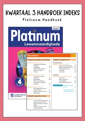 Graad 4 Lewensvaardighede Kwartaal 3 Opsommings- Platinum Handboek