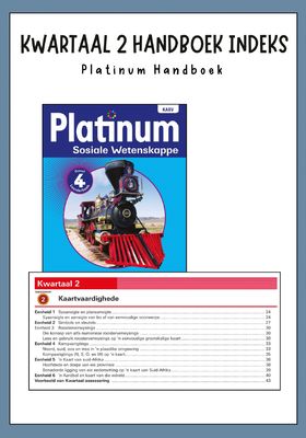 Graad 4 SW - Geografie Kwartaal 2 Opsommings - Platinum Handboek