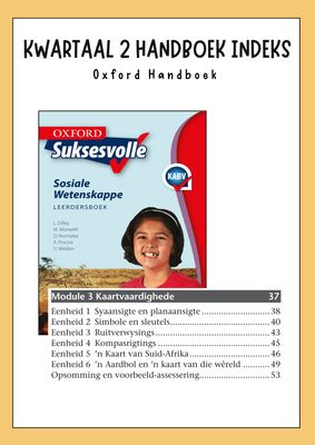 Graad 4 Geografie Opsommings Kwartaal 2 - OXFORD Handboek
