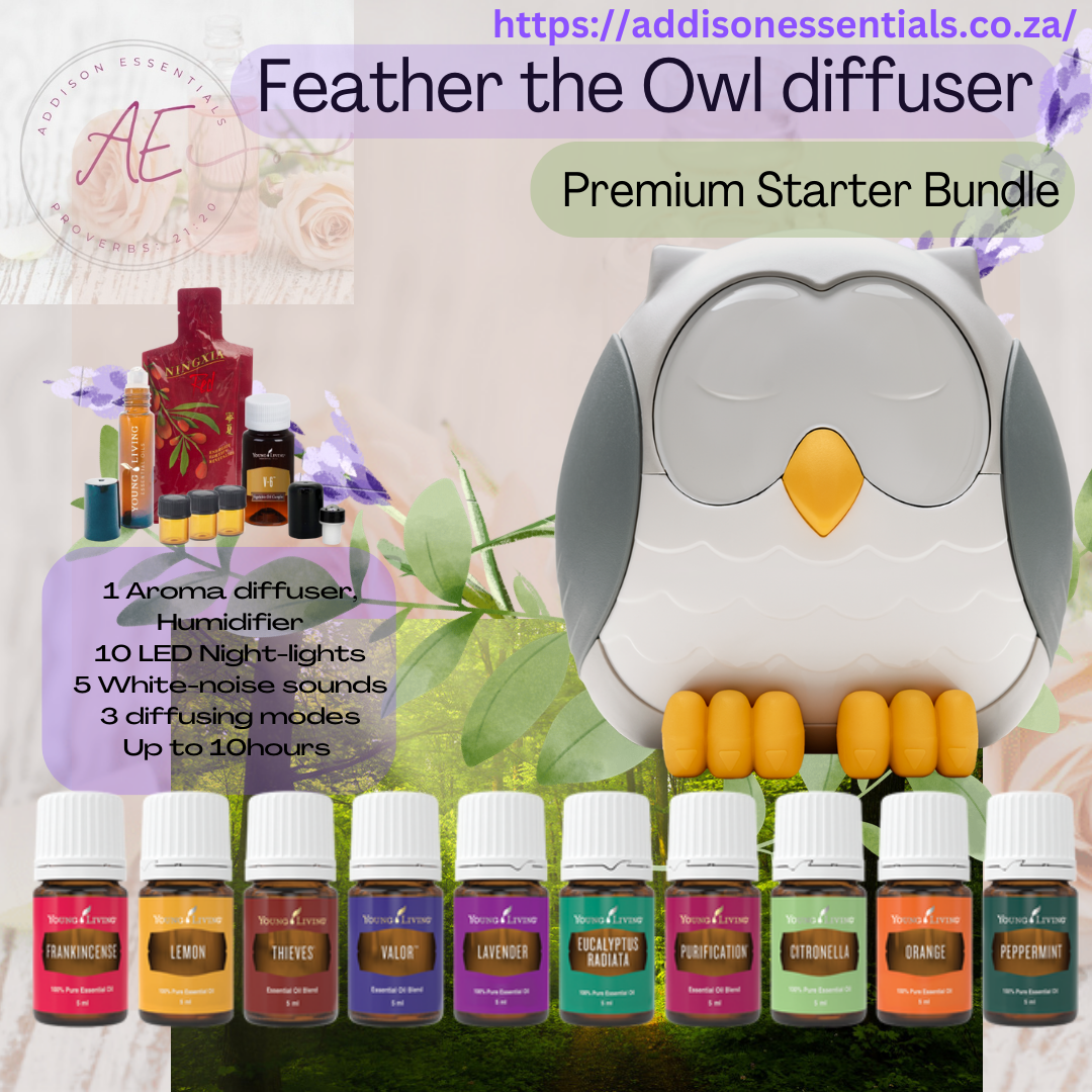 Feather the Owl diffuser Young Living Premium Starter Bundle Kit