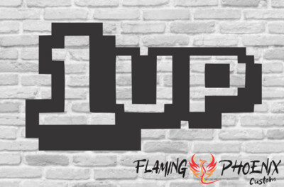 1 UP PIXEL CUSTOM CAR VINYL STICKER DECAL