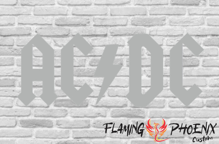 ACDC CUSTOM CAR VINYL STICKER DECAL