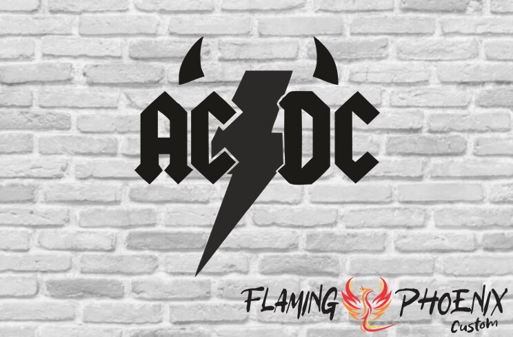 ACDC LIGHTNING CUSTOM CAR VINYL STICKER DECAL