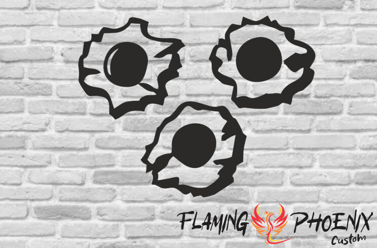 BULLET HOLES CUSTOM CAR VINYL STICKER DECAL