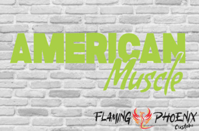 AMERICAN MUSCLE CUSTOM CAR VINYL STICKER DECAL