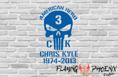 AMERICAN HERO CHRIS KYLE CUSTOM CAR VINYL STICKER DECAL