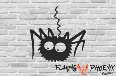 HANGING SPIDER CUSTOM CAR VINYL STICKER DECAL