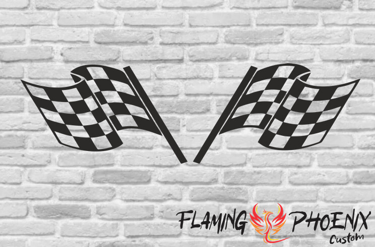 REVERSE FLAGS CUSTOM CAR VINYL STICKER DECAL