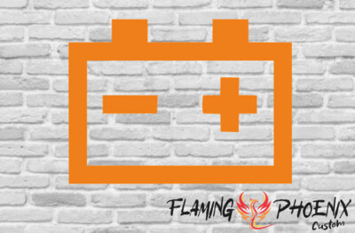 BATTERY CUSTOM CAR VINYL STICKER DECAL
