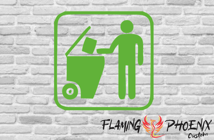THROW TRASH CUSTOM CAR VINYL STICKER DECAL