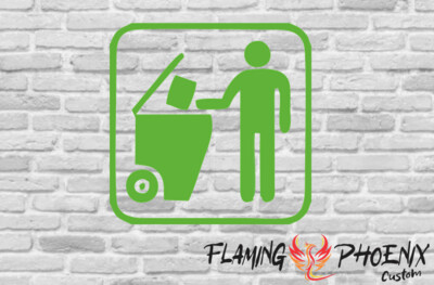 THROW TRASH CUSTOM CAR VINYL STICKER DECAL