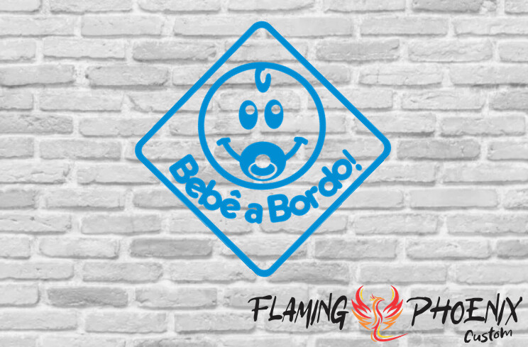 BEBE A BORDO CHUPETE CUSTOM CAR VINYL STICKER DECAL