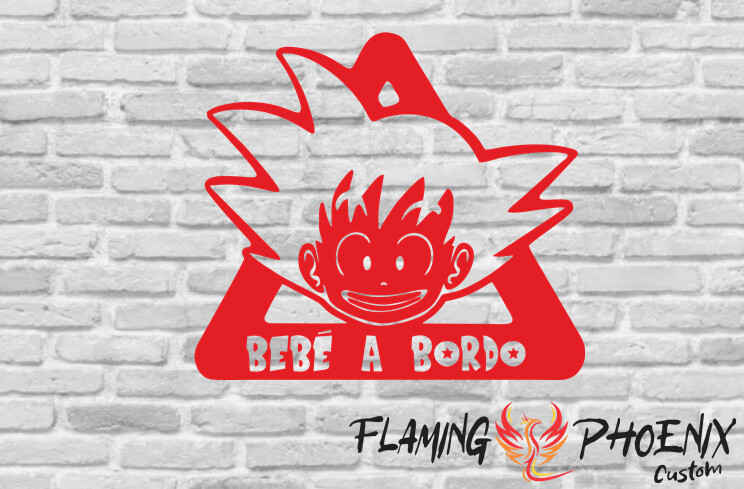 BEBE A BORDO GOKU CUSTOM CAR VINYL STICKER DECAL