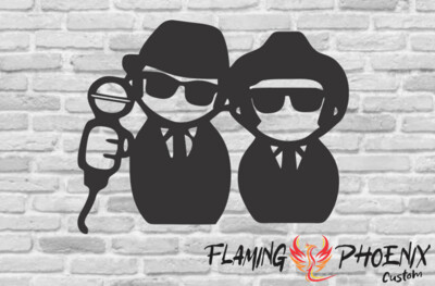 BLUES BROTHERS CUSTOM CAR VINYL STICKER DECAL