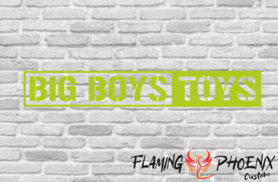 BIG BOYS TOYS CUSTOM CAR VINYL STICKER DECAL