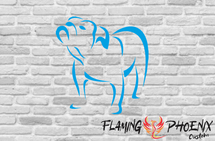 BULLDOG CUSTOM CAR VINYL STICKER DECAL