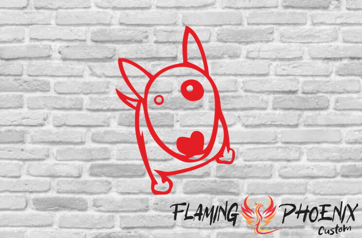 BULLTERRIER CUSTOM CAR VINYL STICKER DECAL