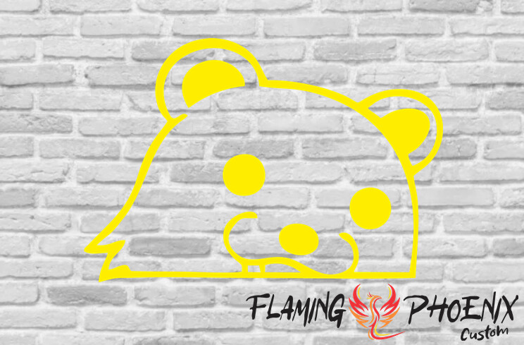 BEAR HEAD JDM CUSTOM CAR VINYL STICKER DECAL