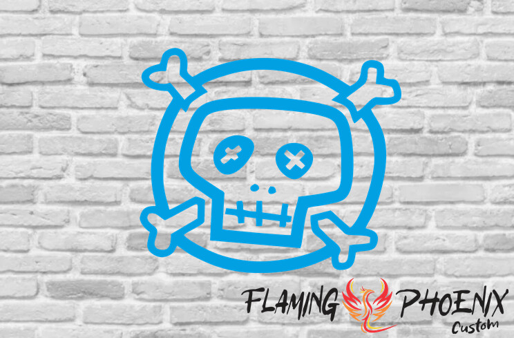 AMORPHOUS SKULL CUSTOM CAR VINYL STICKER DECAL