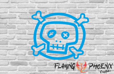 AMORPHOUS SKULL CUSTOM CAR VINYL STICKER DECAL