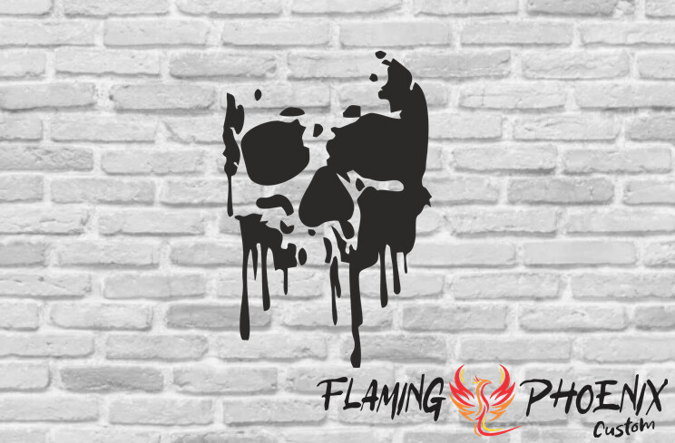 SKULL SHADOW CUSTOM CAR VINYL STICKER DECAL