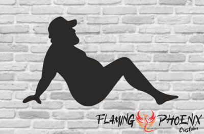 TRUCKER SILHOUETTE CUSTOM CAR VINYL STICKER DECAL