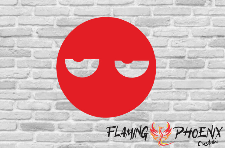 IRONIC FACE CUSTOM CAR VINYL STICKER DECAL
