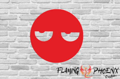 IRONIC FACE CUSTOM CAR VINYL STICKER DECAL