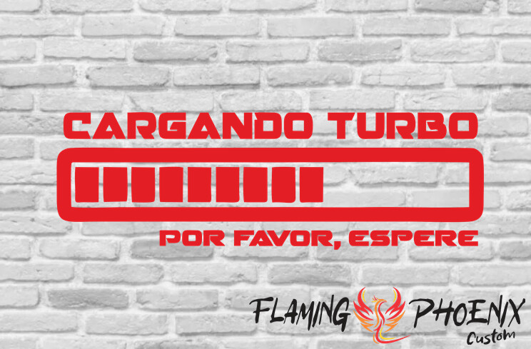 CARGANDO TURBO CUSTOM CAR VINYL STICKER DECAL