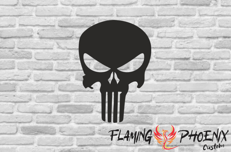 PUNISHER SKULL CUSTOM CAR VINYL STICKER DECAL