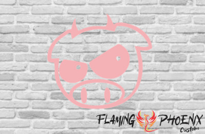 DEVIL PIG CUSTOM CAR VINYL STICKER DECAL