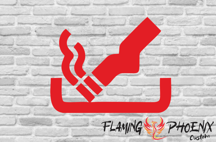 ASHTRAY CUSTOM CAR VINYL STICKER DECAL