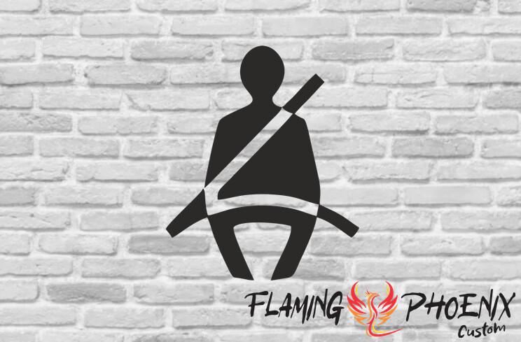 SEAT BELT CUSTOM CAR VINYL STICKER DECAL