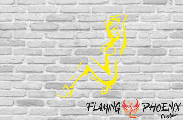 SEXY WOMAN CUSTOM CAR VINYL STICKER DECAL