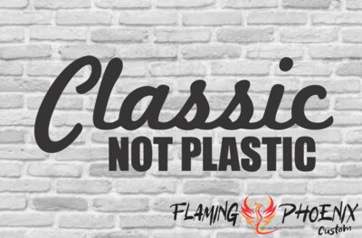 CLASSIC NOT PLASTIC HANDWRITE CUSTOM CAR VINYL STICKER DECAL