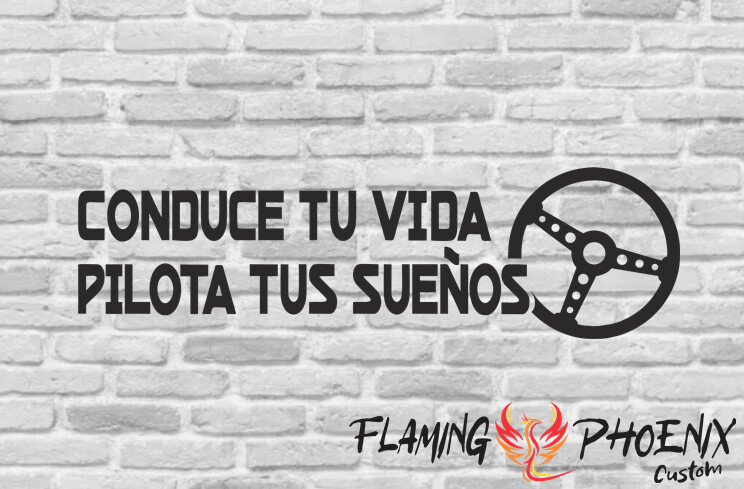 CONDUCE TU VIDA CUSTOM CAR VINYL STICKER DECAL