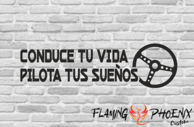 CONDUCE TU VIDA CUSTOM CAR VINYL STICKER DECAL