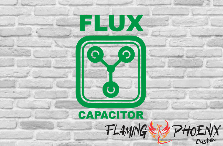 FLUX CAPACITOR CUSTOM CAR VINYL STICKER DECAL