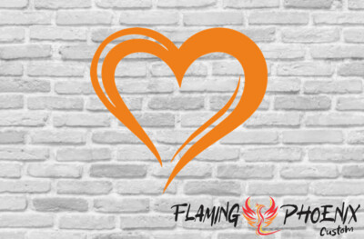 FINE LINE HEART CUSTOM CAR VINYL STICKER DECAL